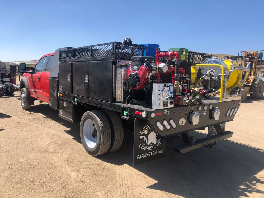 Wildland fire brush truck in the field